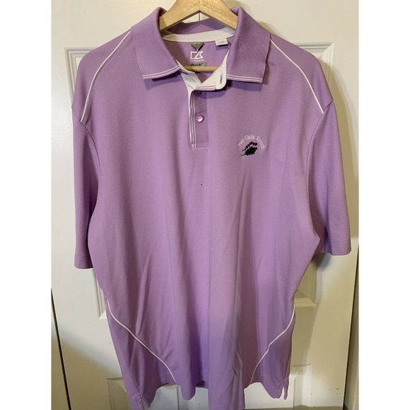 Cutter & Buck Polo Golf Dry Tech Men’s Sz XL Fair Oaks Ranch Purple Distress - Picture 4 of 10